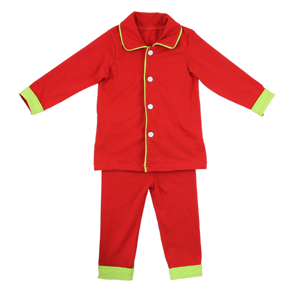熱い- を販売小さな赤ちゃんブティック綿100％pajams固体赤の服男の子用に設定されpersnickety仮装の赤ちゃん少年リメイク仕入れ・メーカー・工場