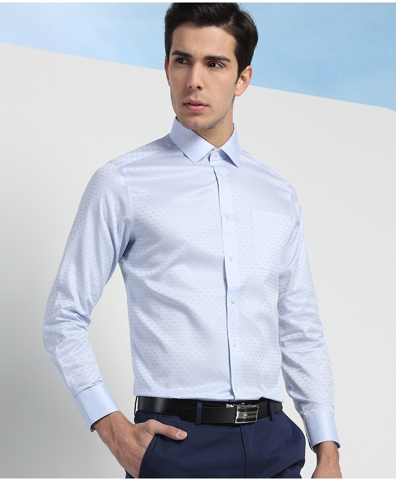 男性の最新商務正式なロングスリーブコットンシャツ仕入れ・メーカー・工場