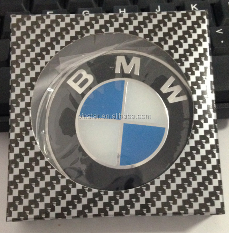 4個bmw用ホイールセンターハブキャップエンブレムバッジ黒/whiteカーボン問屋・仕入れ・卸・卸売り