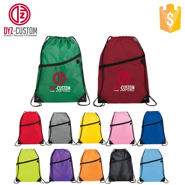 Promotional Polyester Drawstring Bag Custom Heavy Duty Drawstring