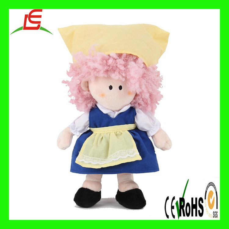 c115 2015 new design custom 23cm plush toy baby girl doll with