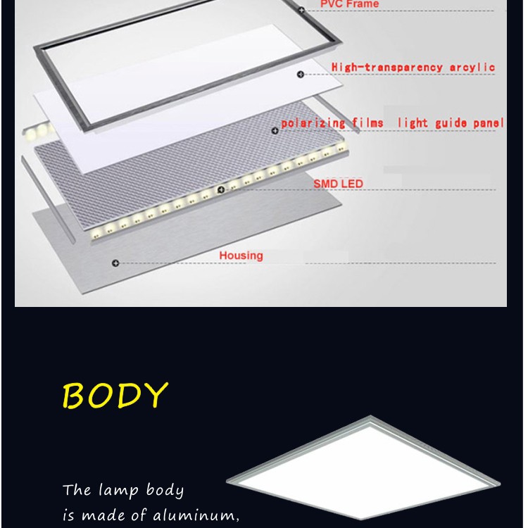 Ledパネルライト調光可能なsmd ledオフィス使用48ワット300*300 300*600 30*1200 600*600 600*1200仕入れ・メーカー・工場