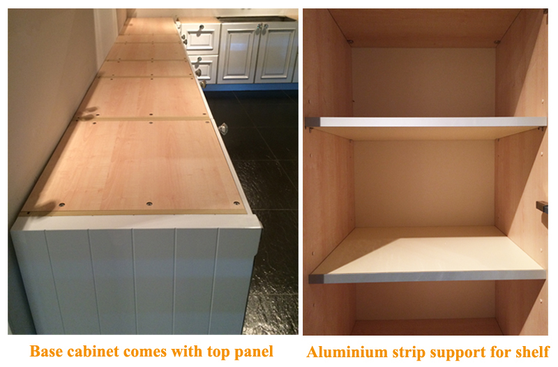 Ak1568 Cheap Mauritius Kitchen Melamine Faced Chipboard Kitchen