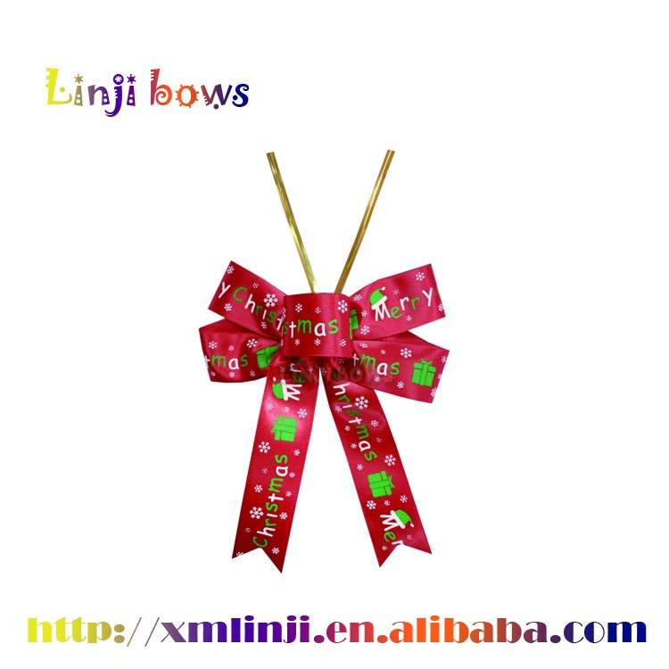 2015卸売カスタム リボン弓、 小さな クリスマス弓、 サテン リボン既製の弓仕入れ・メーカー・工場