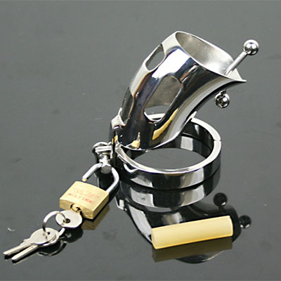 Мужской пояс верности Urethral Play Cage купить со скидкой в секс шопе  Фетиш и BDSM  Пояса верности