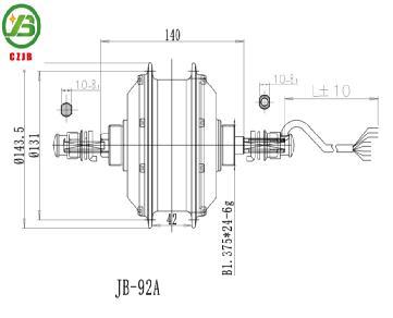 JIABO JB-92A 24vdc electric dc gear brushless motor