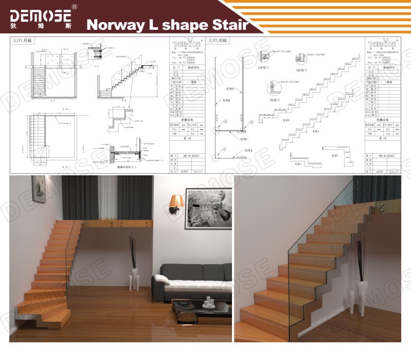 安いプレハブ錬鉄製の階段の/スチール階段ストリンガー家庭用 問屋・仕入れ・卸・卸売り