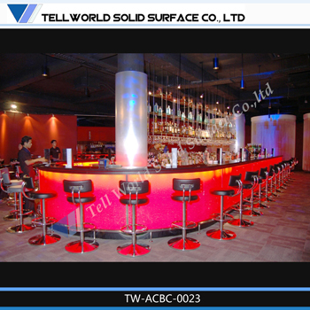 Moderne apparence de luxe acrylique bateau forme comptoir de bar ... Comptoir bar moderne