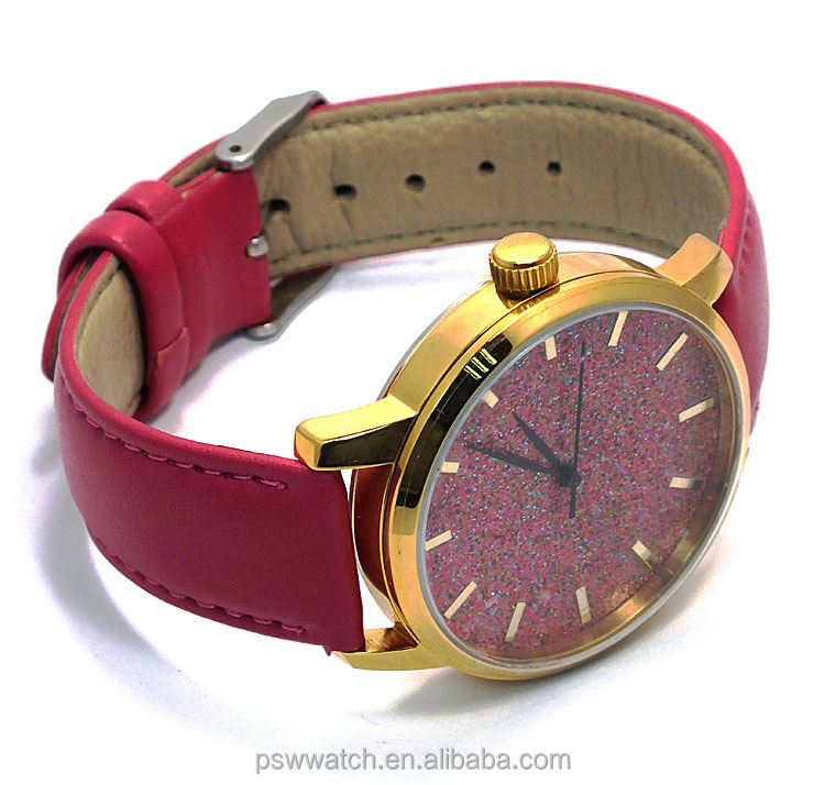 Aliexpress hot selling love diamond leather strap vintage women bracelet watch