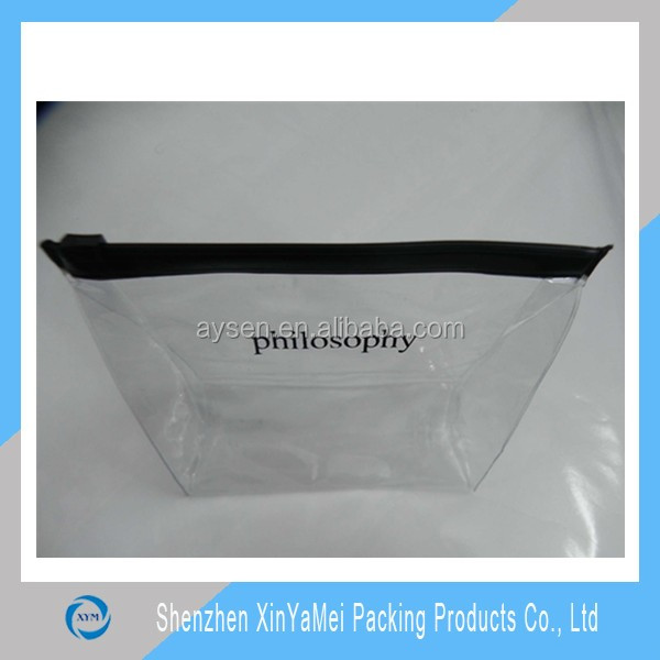 Promotional pvc transparent zipper POUCH bag