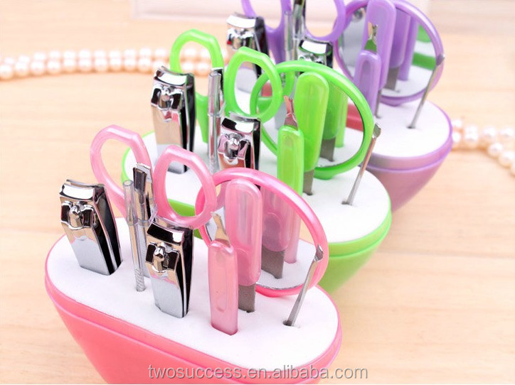Manicure Set Pedicure Set Nail Clippers Scissors Grooming Kit Apple Shape .jpg