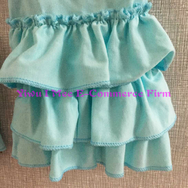 最新のデザイナーの子供赤ちゃんの女の子の服カジュアル角柱プリントニット綿長ズボンim-bp038アクア付フリル仕入れ・メーカー・工場