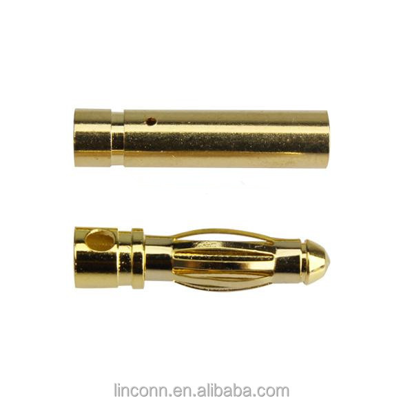 Brass Metal Gold Plated Pins Plunger Spring Pins Banana Plug Electrical Plugs Sockets Connector