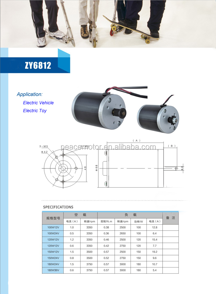 zy681012v24vブラシdcモータの電気自動車用電動おもちゃ問屋・仕入れ・卸・卸売り