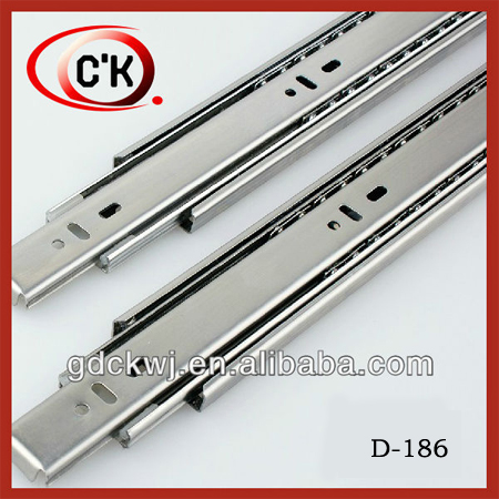 China factory 45mm 3 fold ball bearing stainless steel telescopic channel drawer slide