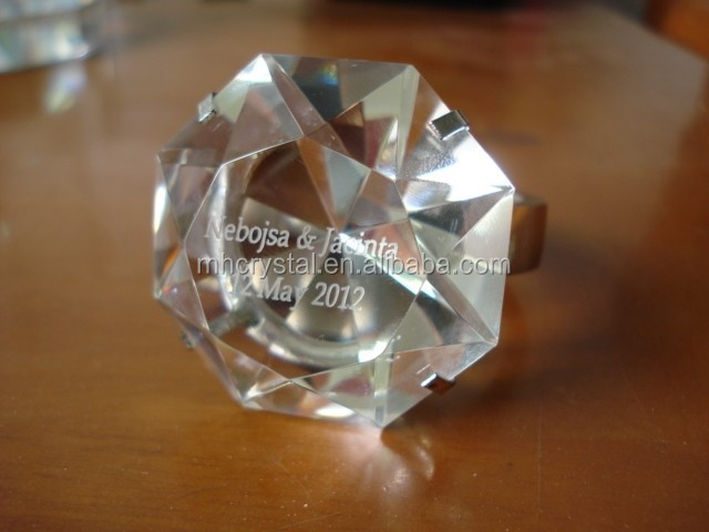 彫刻結晶ダイヤモンドリングナプキンホルダーMH-9002仕入れ・メーカー・工場