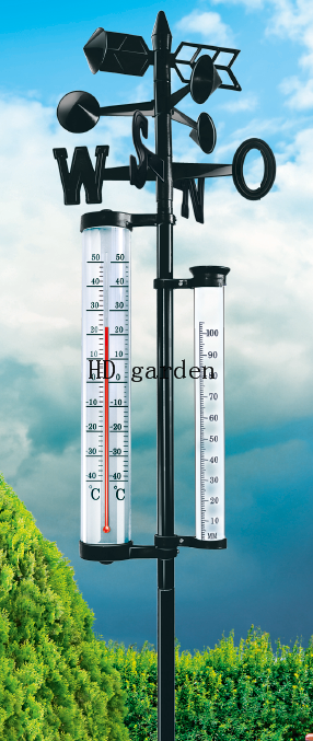 Weather Station Rain Gauge and Thermometer - China Garden Outdoor Whether  Station and Garden Weather Station price