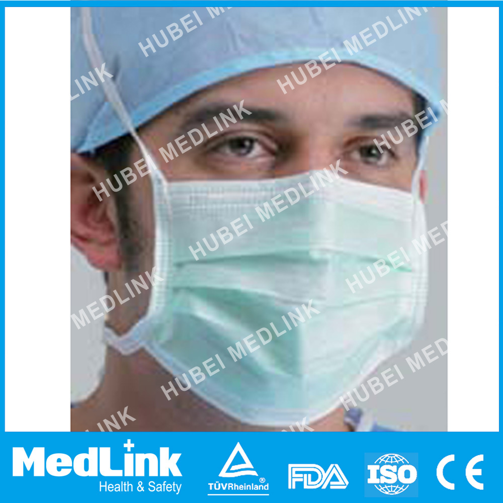 disposable protective surgical face mask with ear-loop