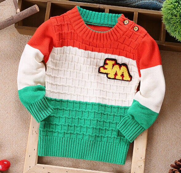 ブリティッシュスタイルラウンド- 首sweasters秋シンプルなファッションデザインの男の子の子供のセーター問屋・仕入れ・卸・卸売り