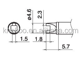 中国ＨＡＫＫＯt15-r23t15シリーズはんだごての先端、 x2.3mm1.5mmスロット、 のためのfx951/fx952はんだ付けステーション、 fm2027はんだごて問屋・仕入れ・卸・卸売り