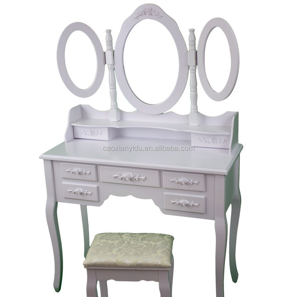 Slaapkamer kaptafel met 3 beweegbare spiegels/schminktisch mit ...
