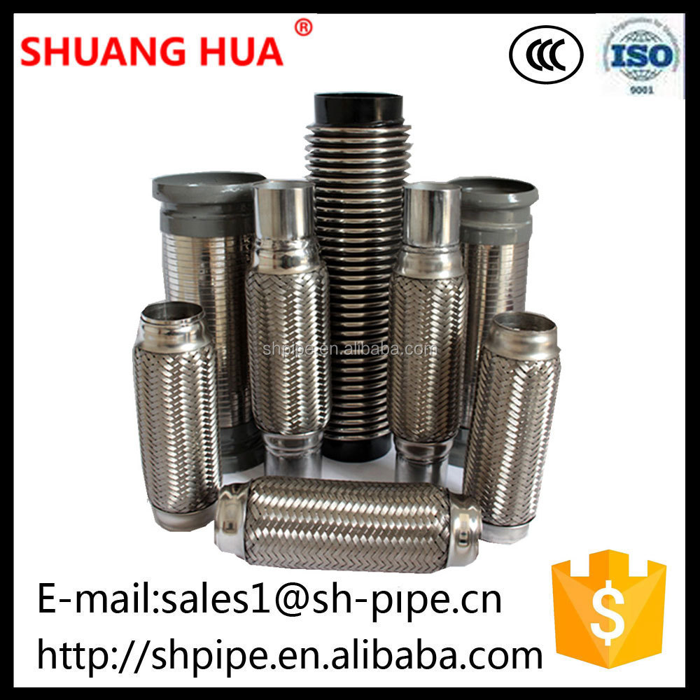 stainless inner braid exhaust flex pipe joint flexible bellow