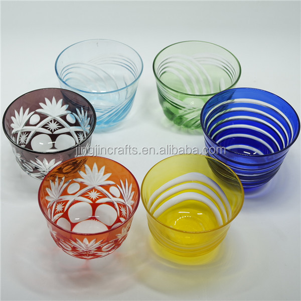 日本の最も熱い販売をクリアするためにカットガラス飲むコップタンブラー/家の装飾のためのガラスのティーカップ仕入れ・メーカー・工場