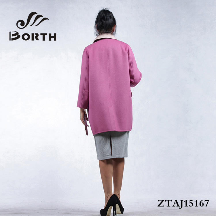 Borthの( r) ファッション女性のウールカシミヤロングコート冬のオーバーコート仕入れ・メーカー・工場