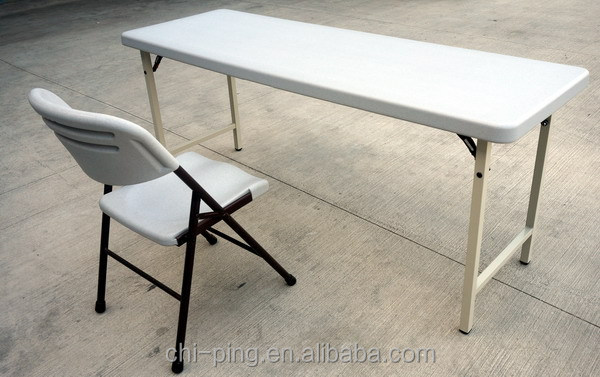 白い色長方形の金属テーブルの脚折り畳み式の会議用テーブル仕入れ・メーカー・工場