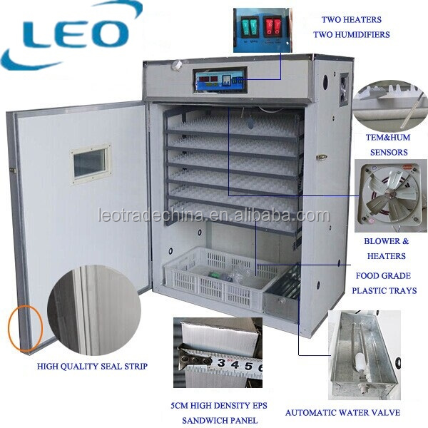 LEO-1056最高価格自動ウズラの卵のインキュベーターとハッチャー仕入れ・メーカー・工場