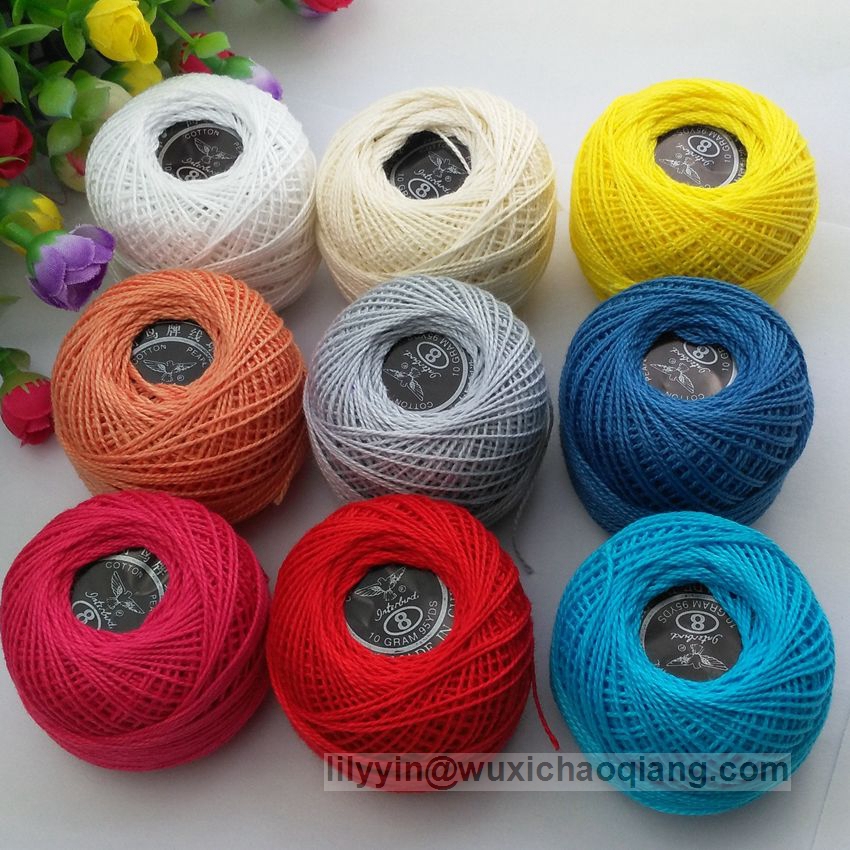 の綿の刺繍糸9s/210g10pcs/box( 段ボール) 着色された鳥仕入れ・メーカー・工場