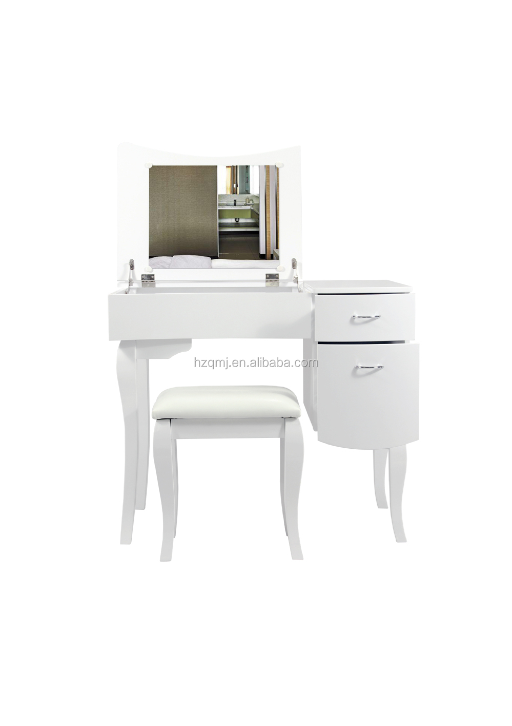 Witte moderne houten kaptafel met spiegels dressoirs product id ...
