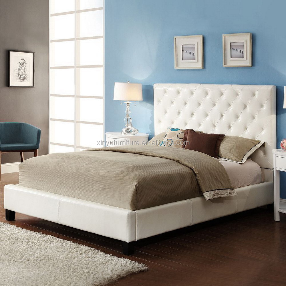 Zwarte stof queen bed frame pu leer bedden slaapkamermeubilair ...