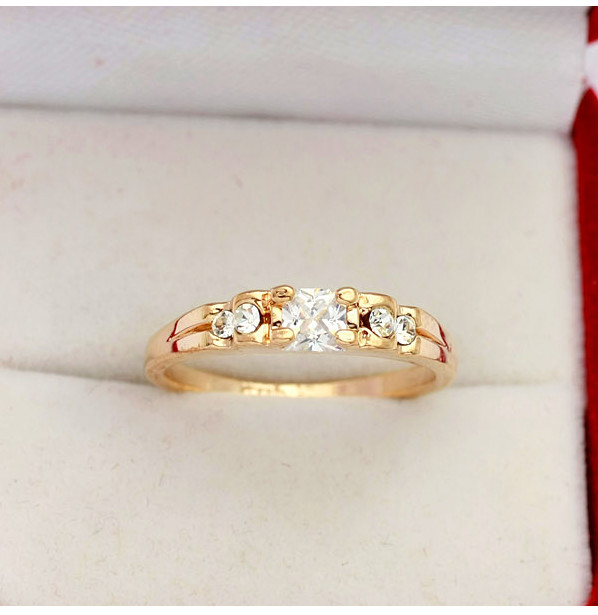 2016 mode bijoux anneaux de mariage turquie bague en or conception pour de mariée AAA zircon