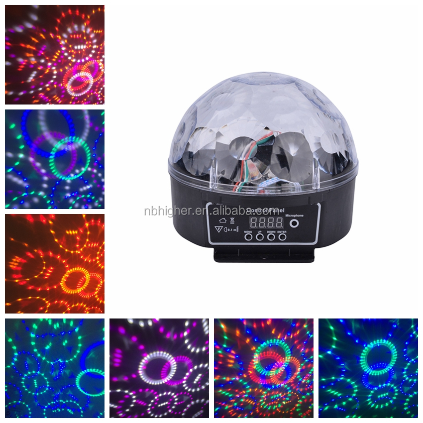 最新のスタイル360度回転led照菊水晶の魔法の球ボールディスコdjrgbミニ舞台照明卸売仕入れ・メーカー・工場