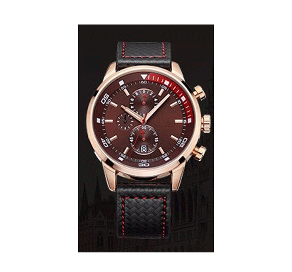 watch case stainless steel  watch strap genuine leather  watch