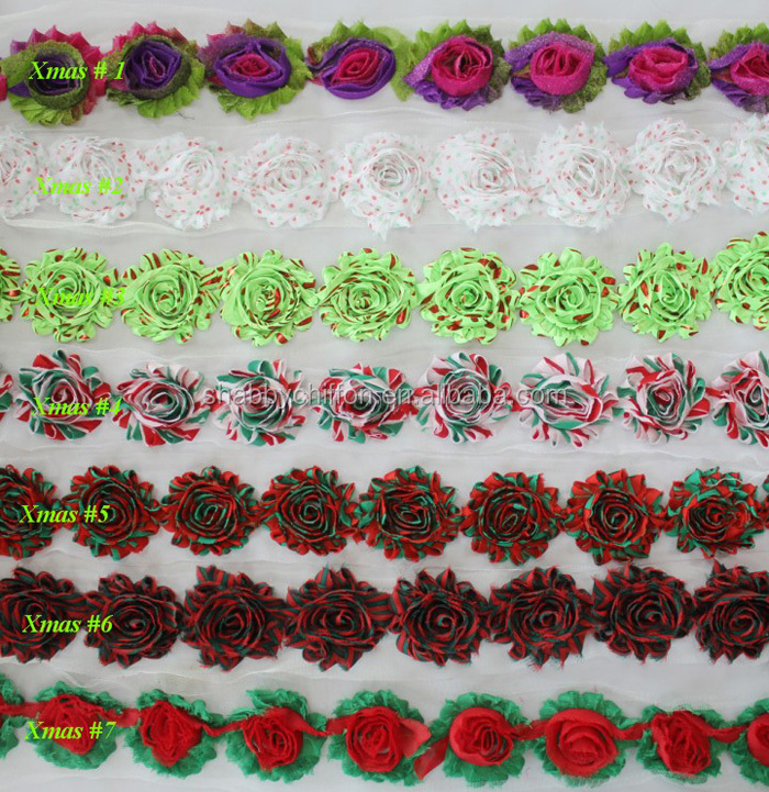 シフォン生地みすぼらしい花/装飾用キャップ/ベビーヘアアクセサリー仕入れ・メーカー・工場