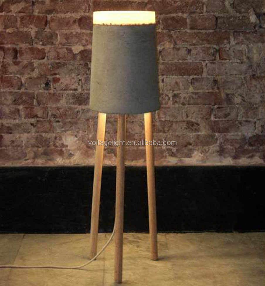 Moderne ontwerp beton vloerlamp klassieke keramische staande lamp ...