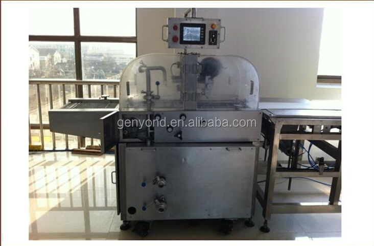 Automatic enrobing&coating machine for chocolate beans/bar/cake/biscuit processing