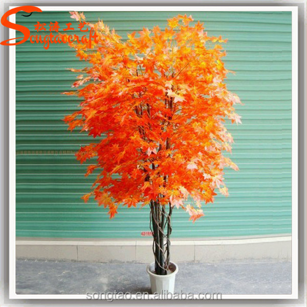 Indoor Small Artificial Autumn Tree Artificial Red Maple Tree Buy