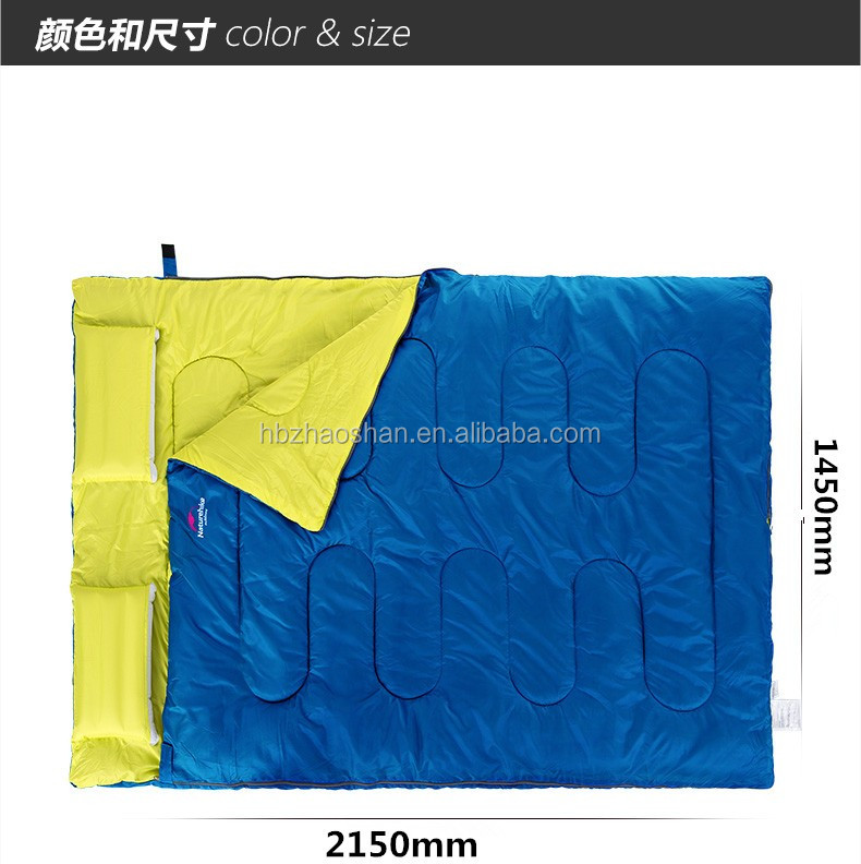 高品質軽量カップルダブル寝袋屋外のキャンプシーズン暖かい屋内昼寝ポータブル大人の寝袋仕入れ・メーカー・工場