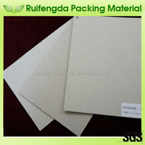 Paper insole board covered 2.5mm gray paper board board