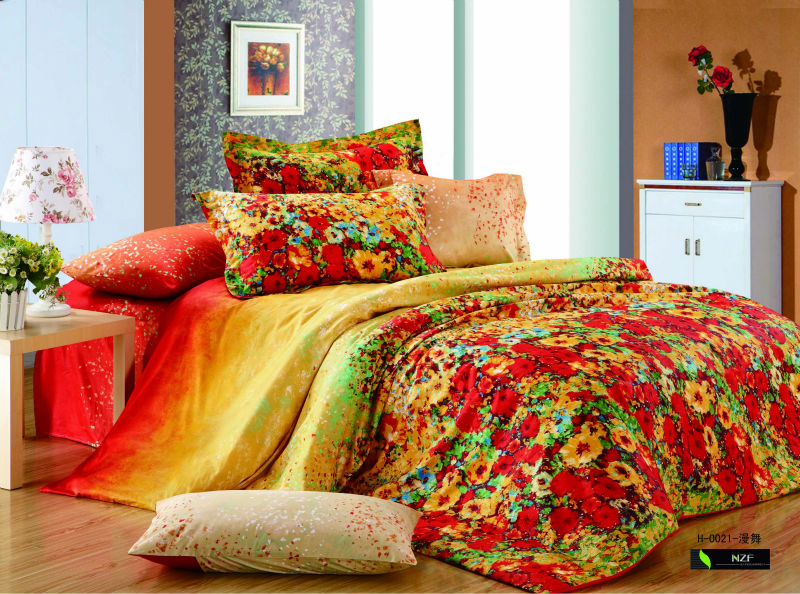 最新の細菌叢2014年設計反応印刷の寝具セット、 高品質羽毛布団カバーセット問屋・仕入れ・卸・卸売り