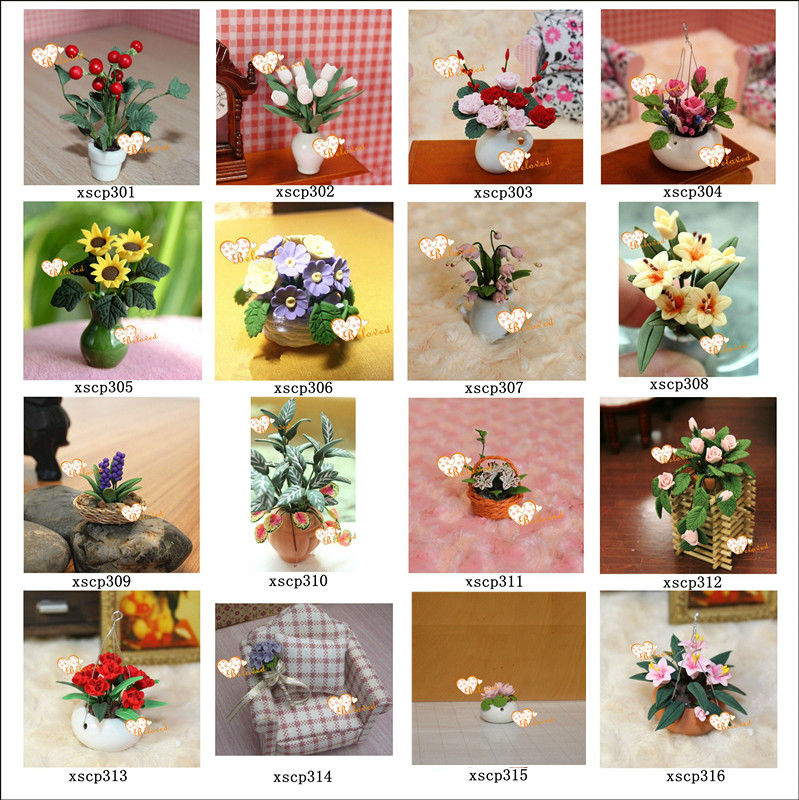 スケールドールハウスミニチュア1/12卸売ポリマークレイの花問屋・仕入れ・卸・卸売り