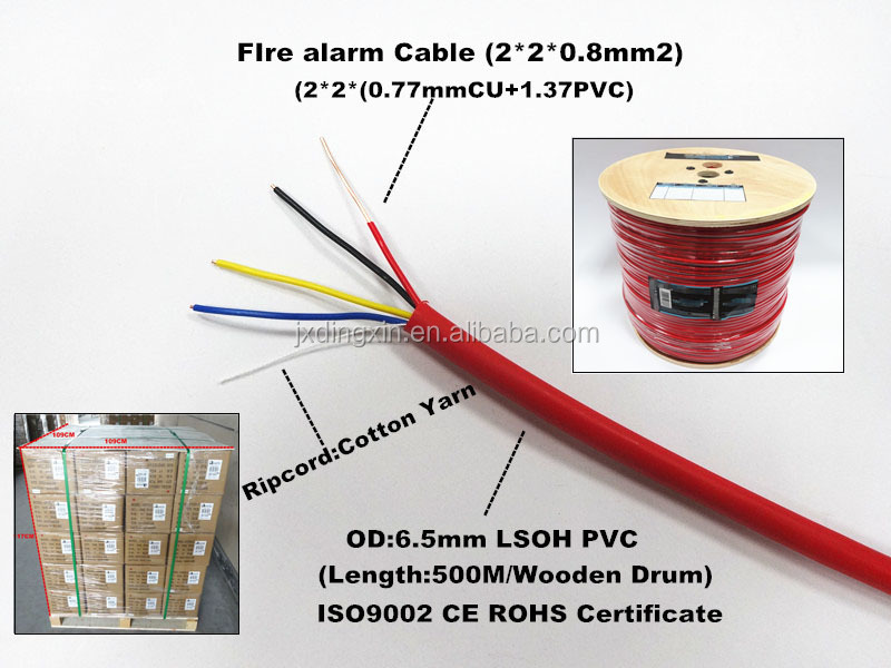 火災警報器のケーブルlszh2*2*0.8mm2iso9002001mtcerohs指令、 500mt問屋・仕入れ・卸・卸売り