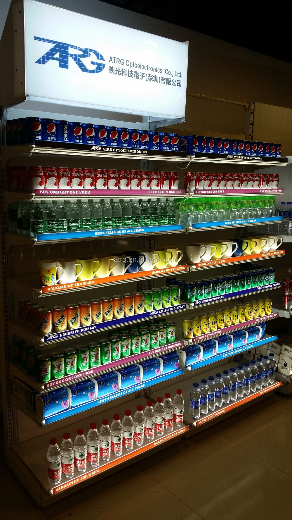 Double Sided Gondola Shelving Led Shelf Light Buy Led Light Base