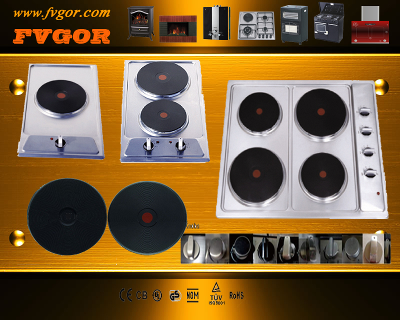 110v To 240v Commercial Built In Stainless Steel Cooktop Four Electric