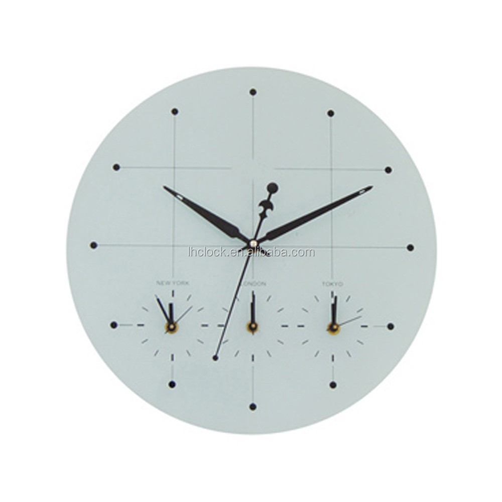 World Wall Clock Three Time Zone Wall Clock Buy World Wall Clock