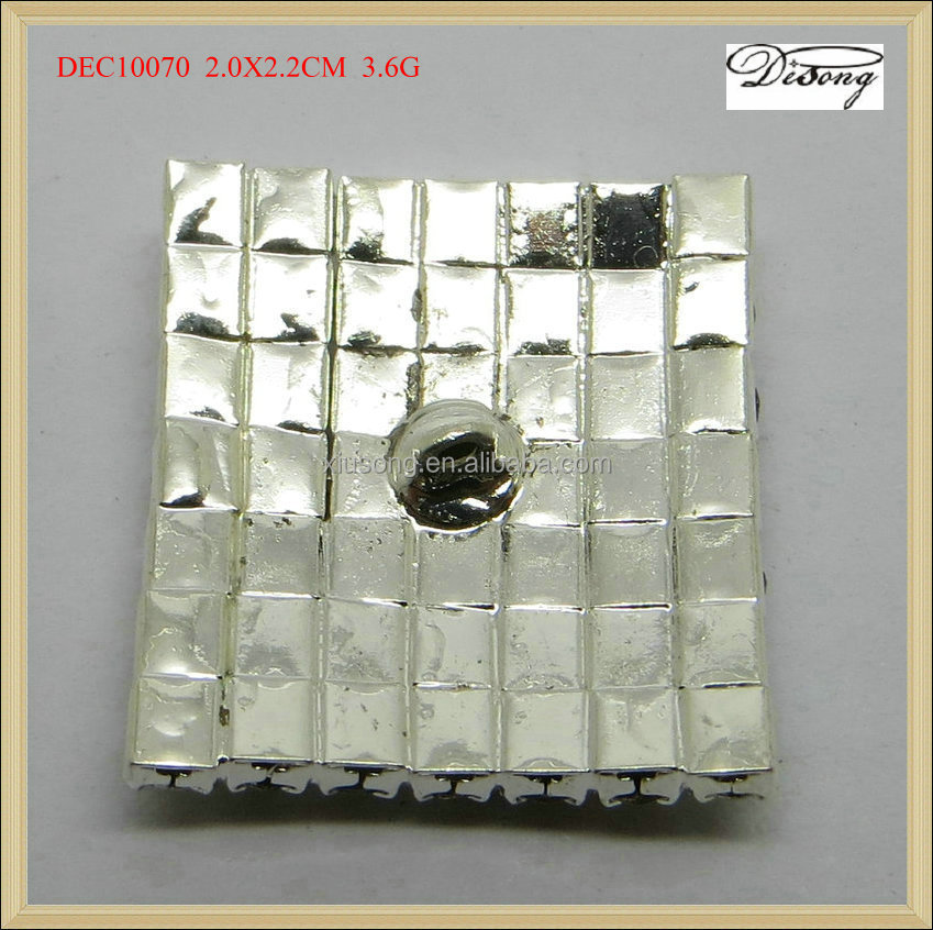 銀水晶dec10070正方形のラインストーンのファッションボタン仕入れ・メーカー・工場