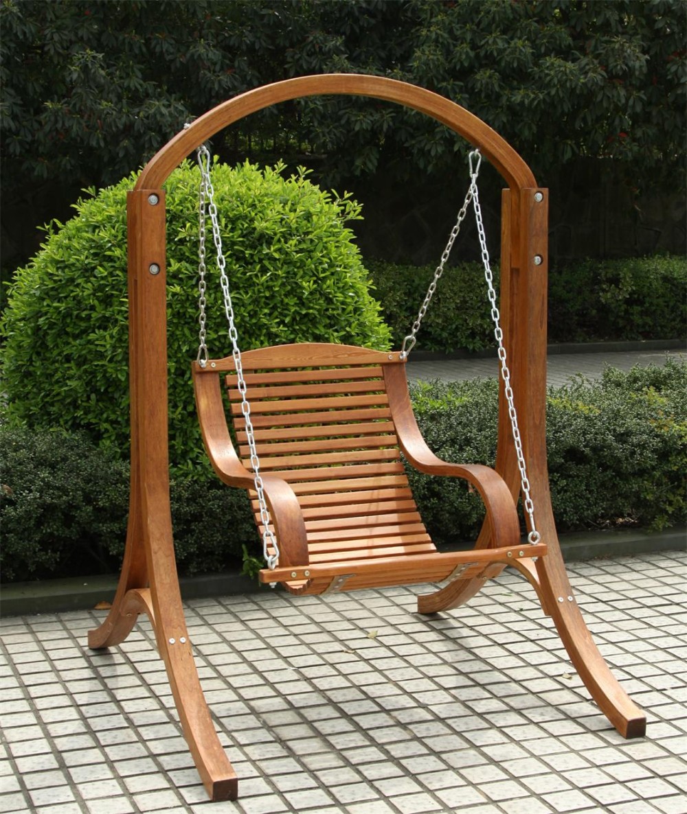 Outdoor Two Seater Wooden Garden Swing For Adults Wooden Swing Frame